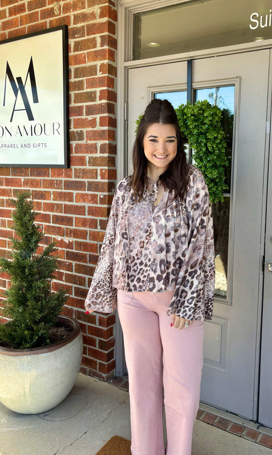 Bali Brown/Grey Contrast Top