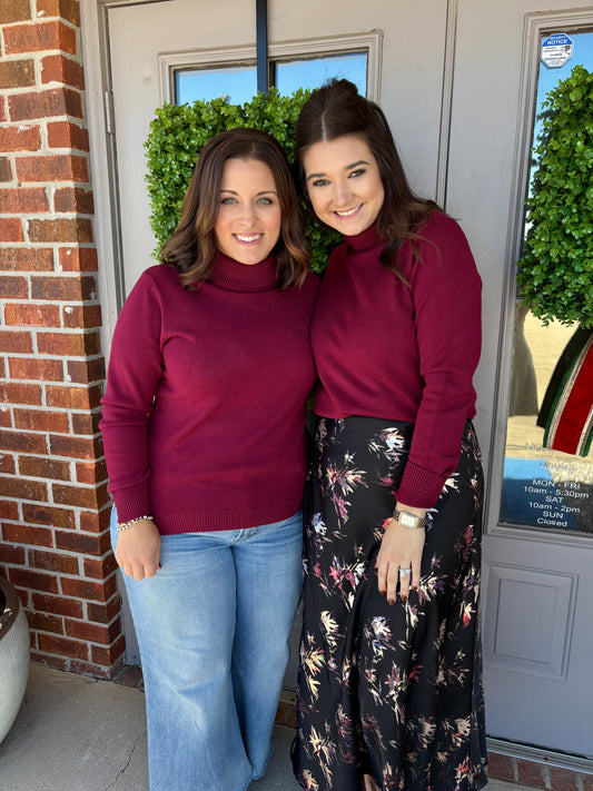 Darla Dark Red Sweater