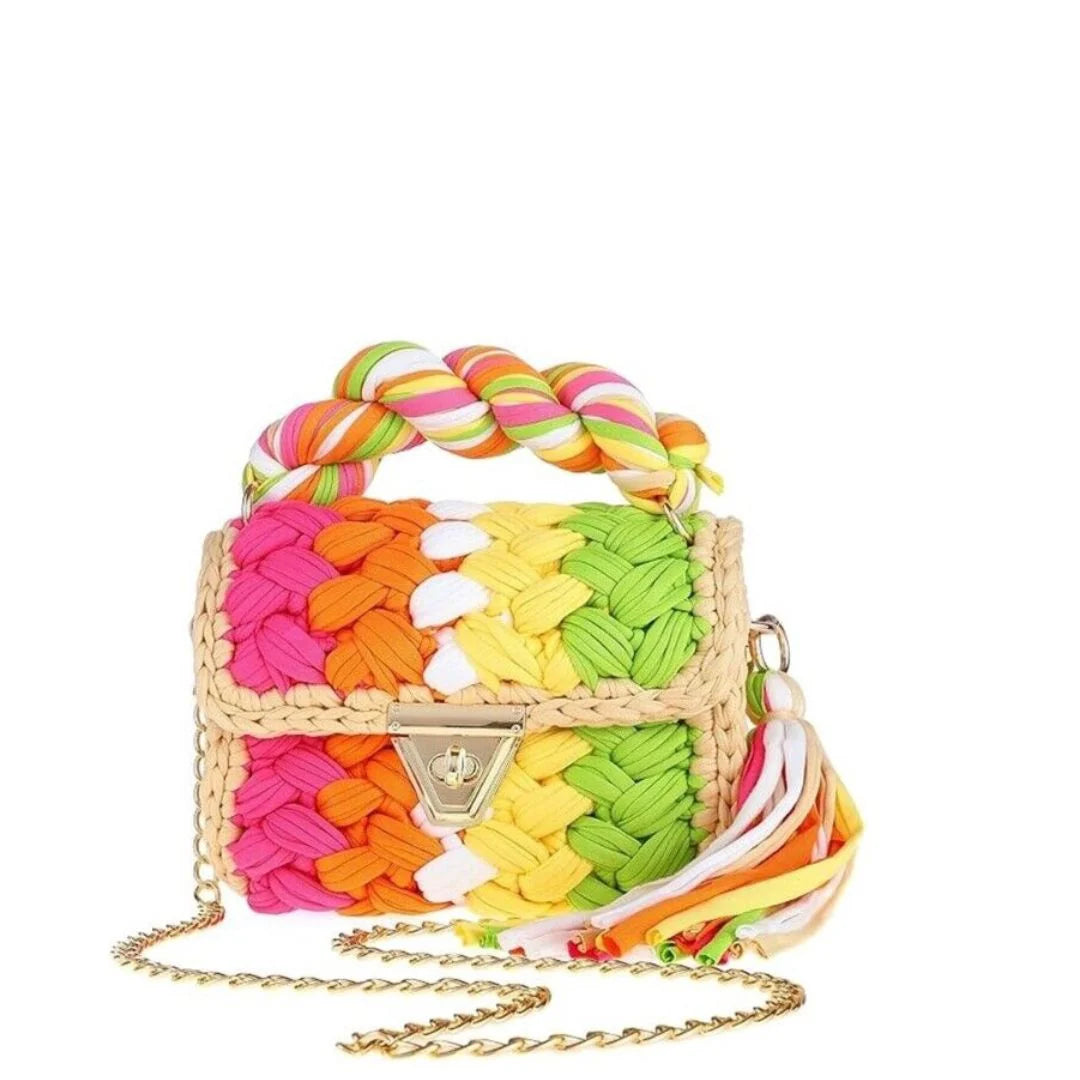 Sorbet Rainbow Montego Woven Bag