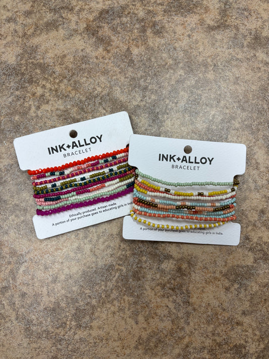 Sabrina Sage Mix 10 Stack Bracelets