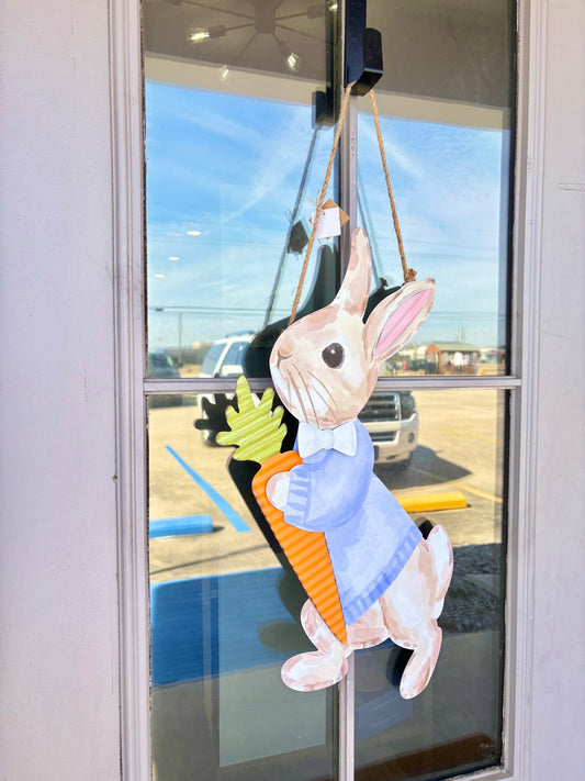 Tin Bunny Door Hanger