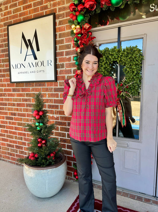 Tartan & Tinsel Blouse