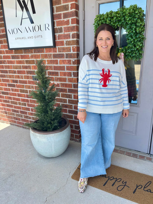 Libby Lobster Relaxed Sweater