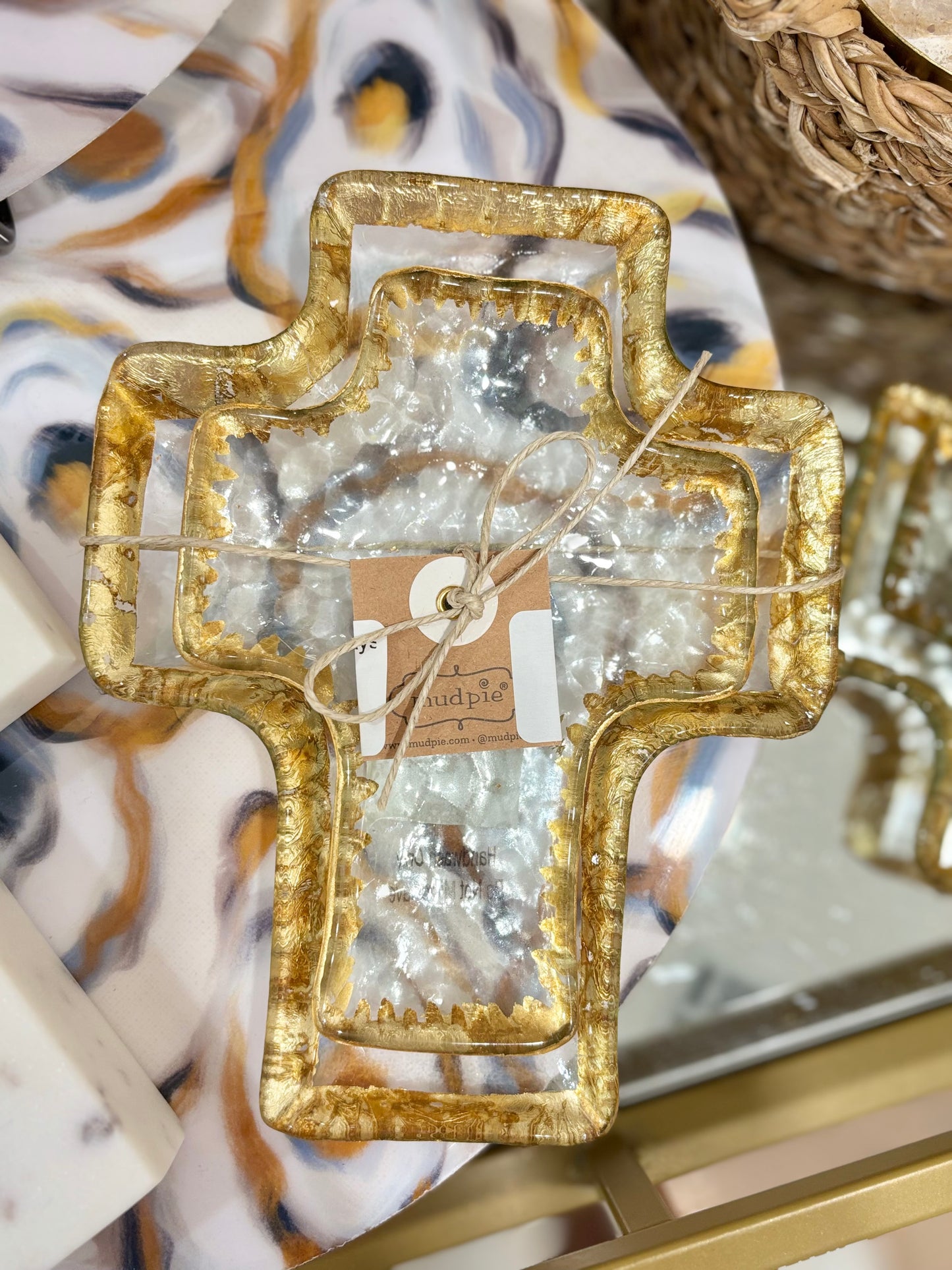 Glass Cross Tibit Trays