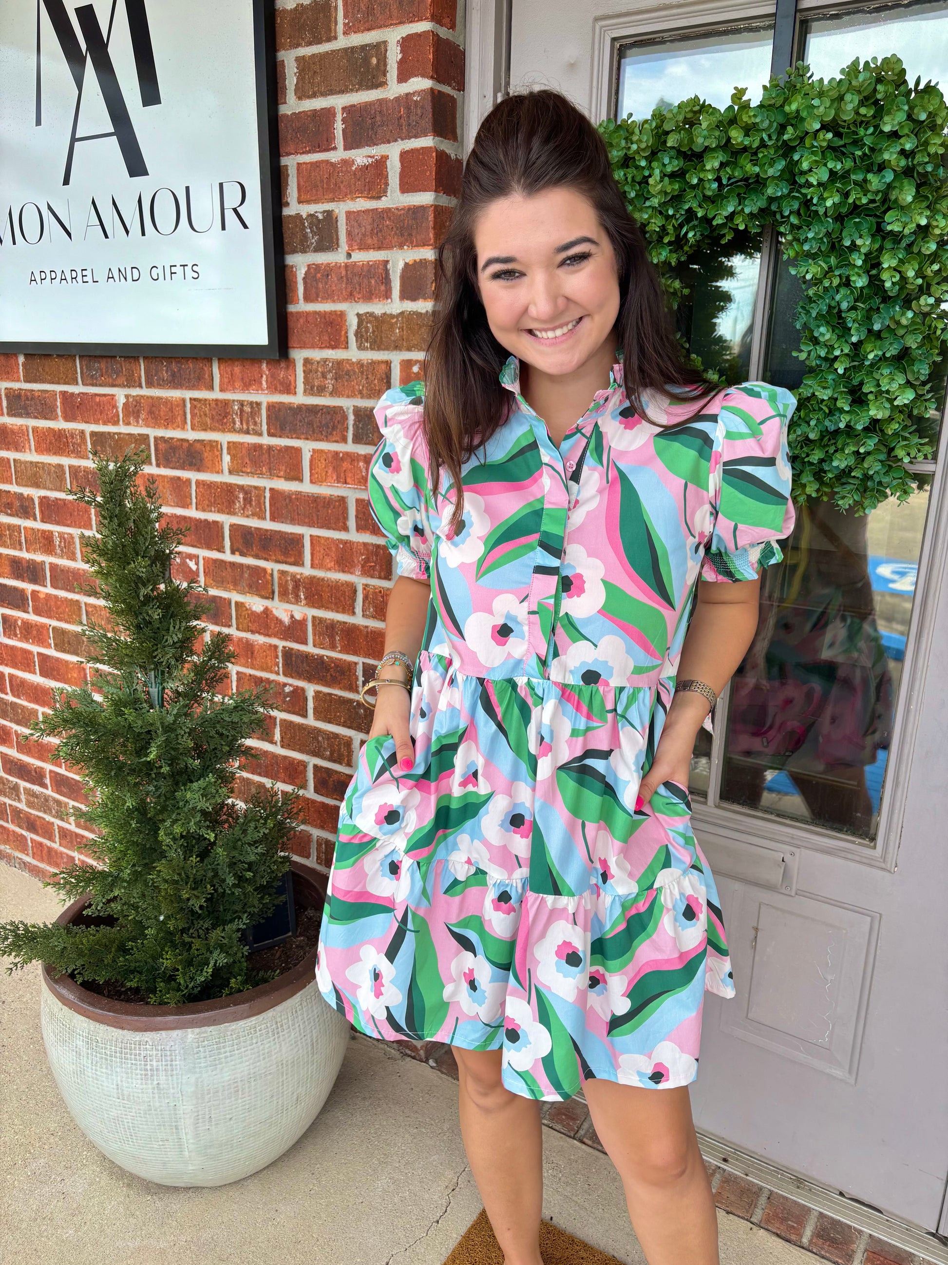 The Southern Bloom Mini Dress – Mon Amour Apparel and Gifts