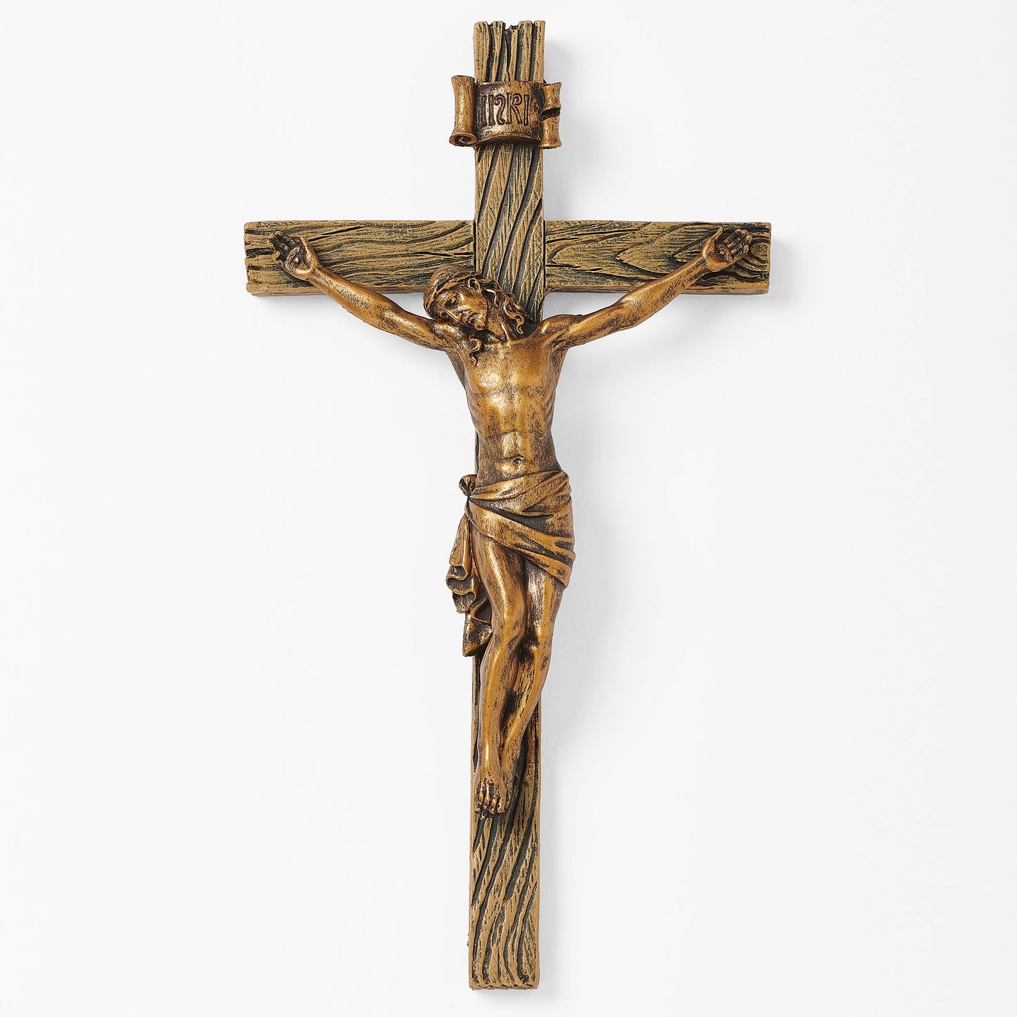 JOSEPHS 8.25"H ANTIQUE GOLD CRUCIFIX