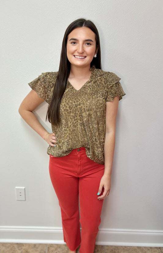 Brooklyn Beige Print Top