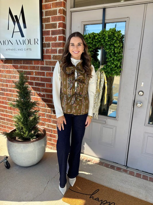 Frannie Floral Puffer Vest