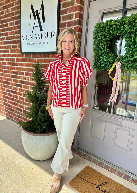 The Boardwalk Stripe Blouse