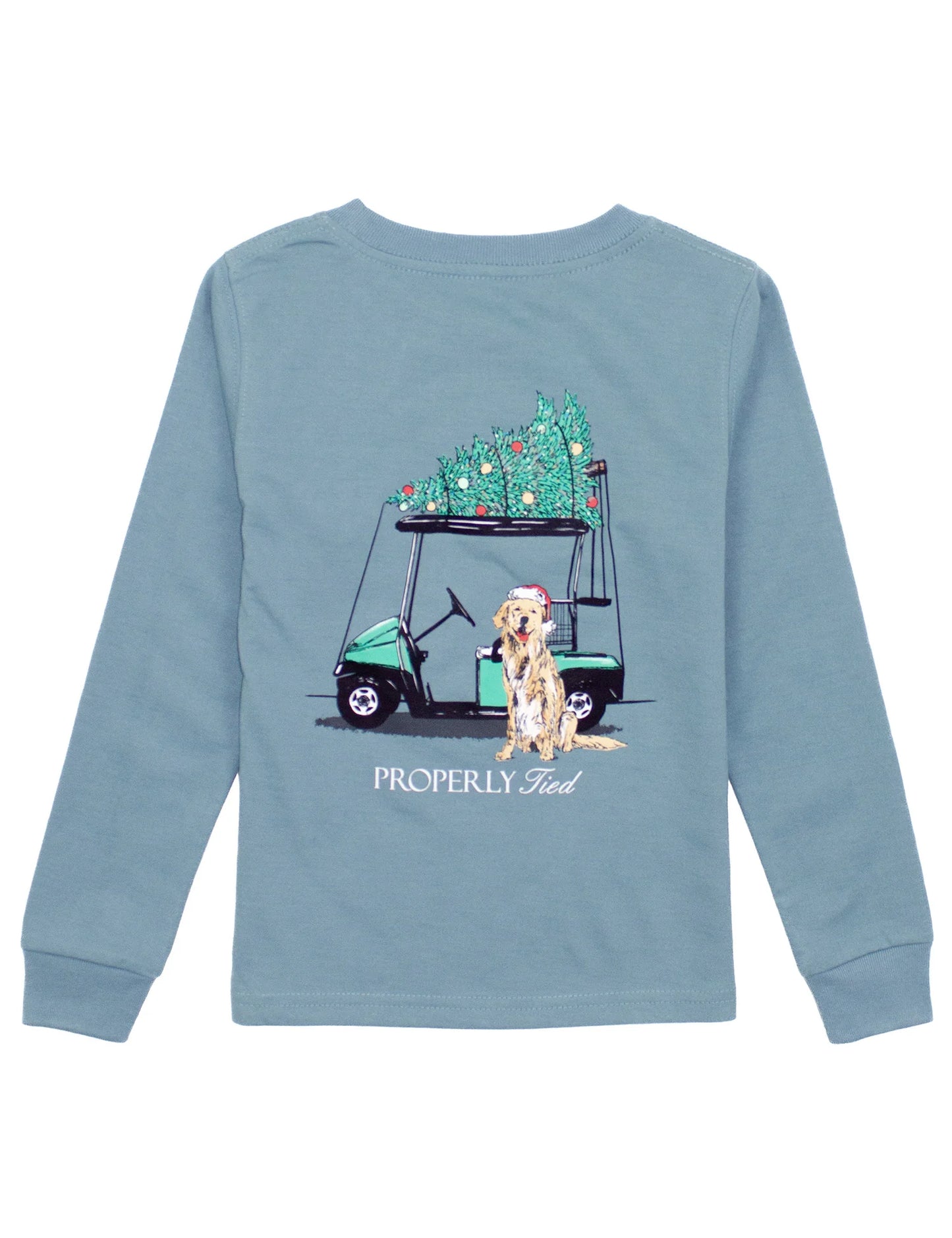 Boys Santa's Caddy LS Steel Blue