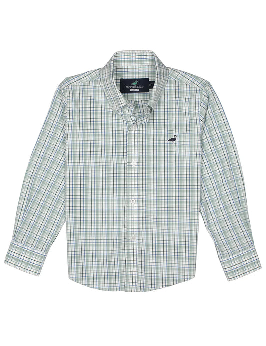Boys Seasonal Sportshirt Sage Stream