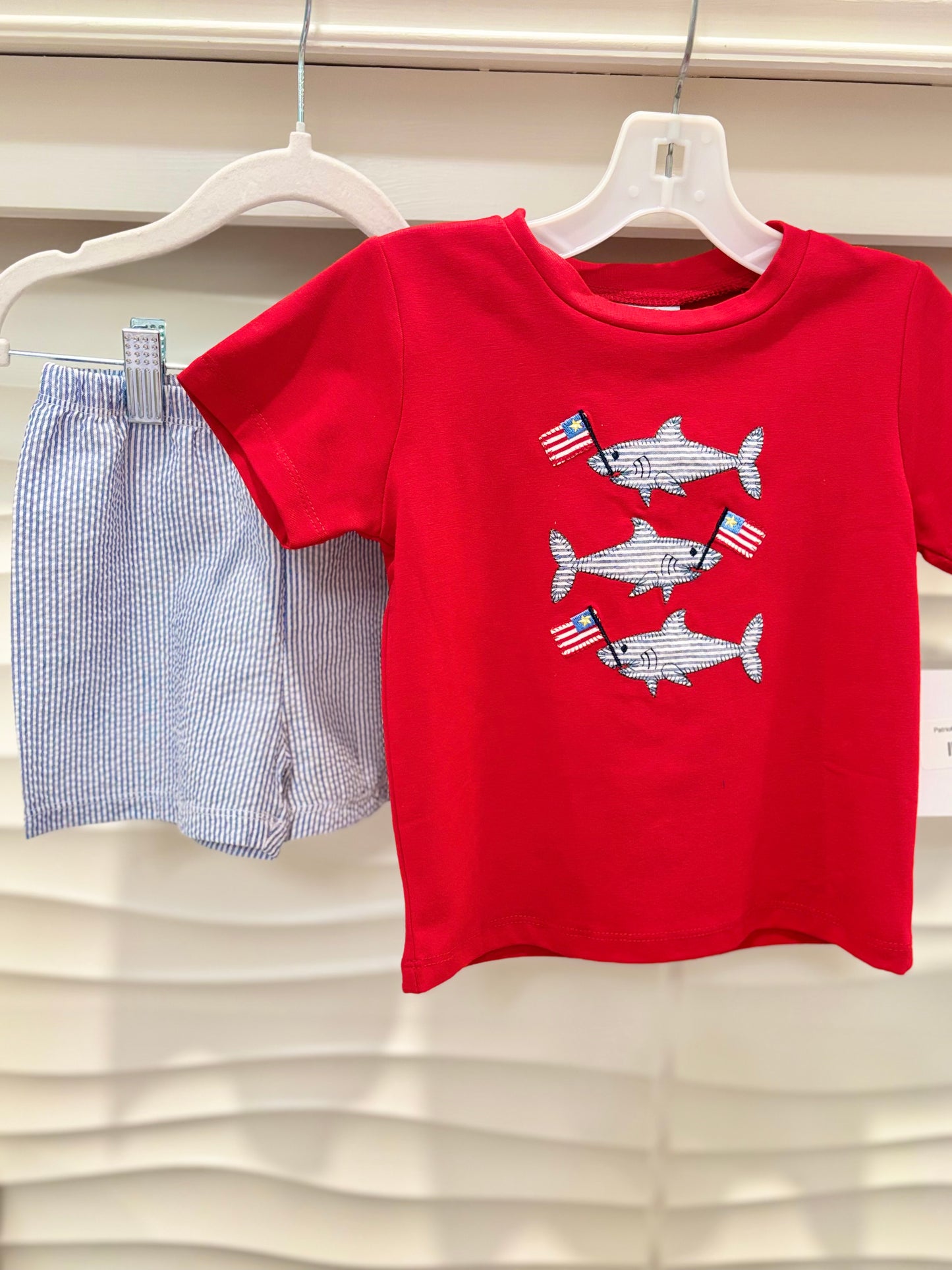 Patriotic Sharks Short Set