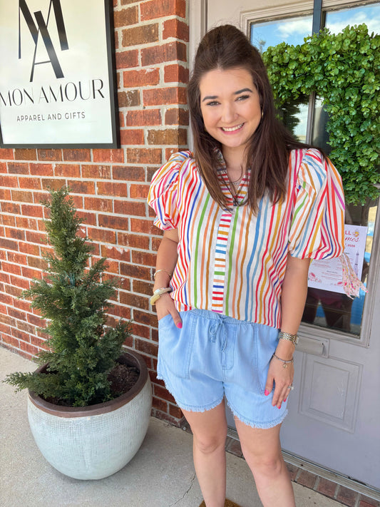 Seaside Taffy Stripe Blouse