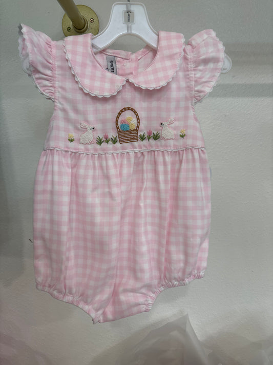 Pink Gingham Easter Bubble