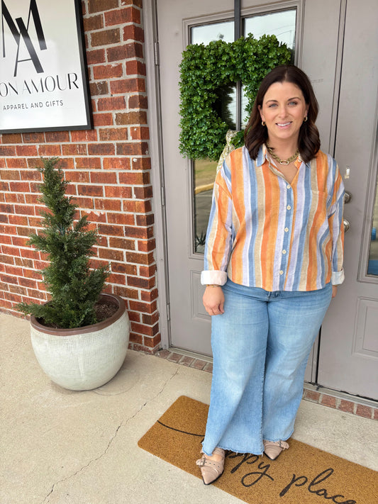 Long Sleeve Relaxed Button Down