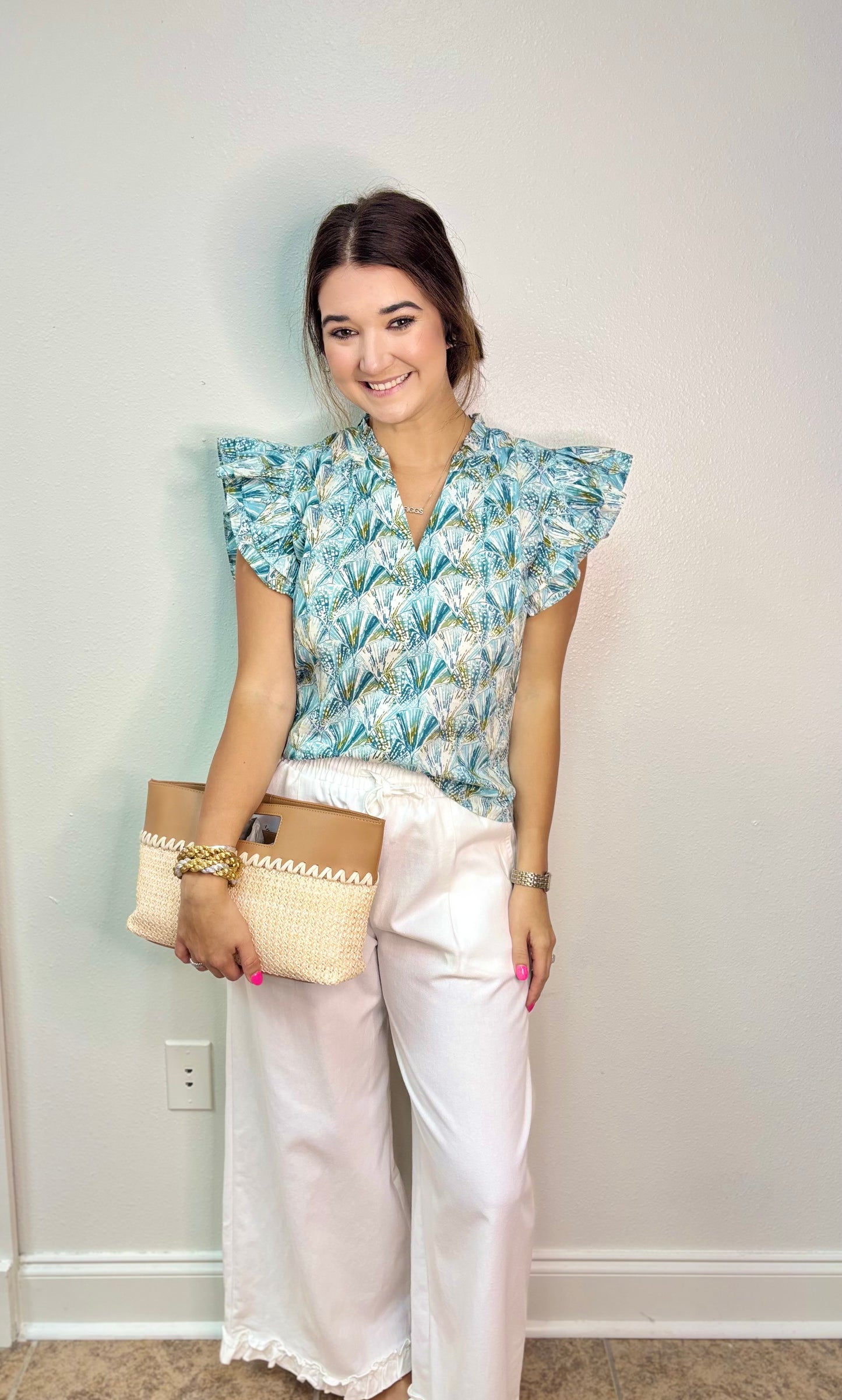 Tia Seashell Print Blouse