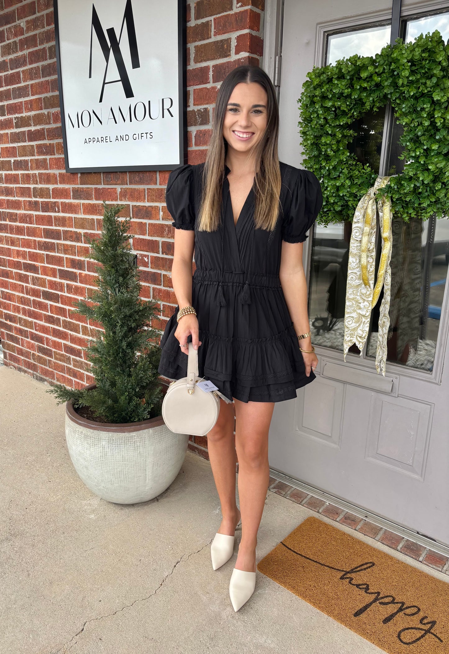 Jacqueline Bubble Sleeve Dress