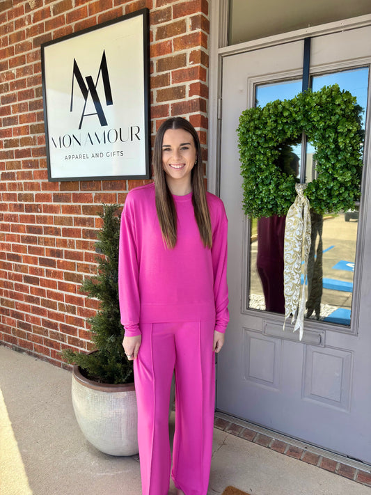 Alessia Provence Sweatshirt in Cherry