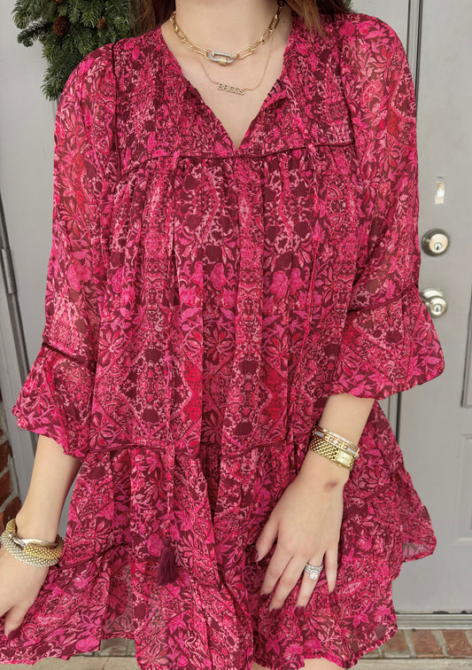 Betsy Burgundy Dress