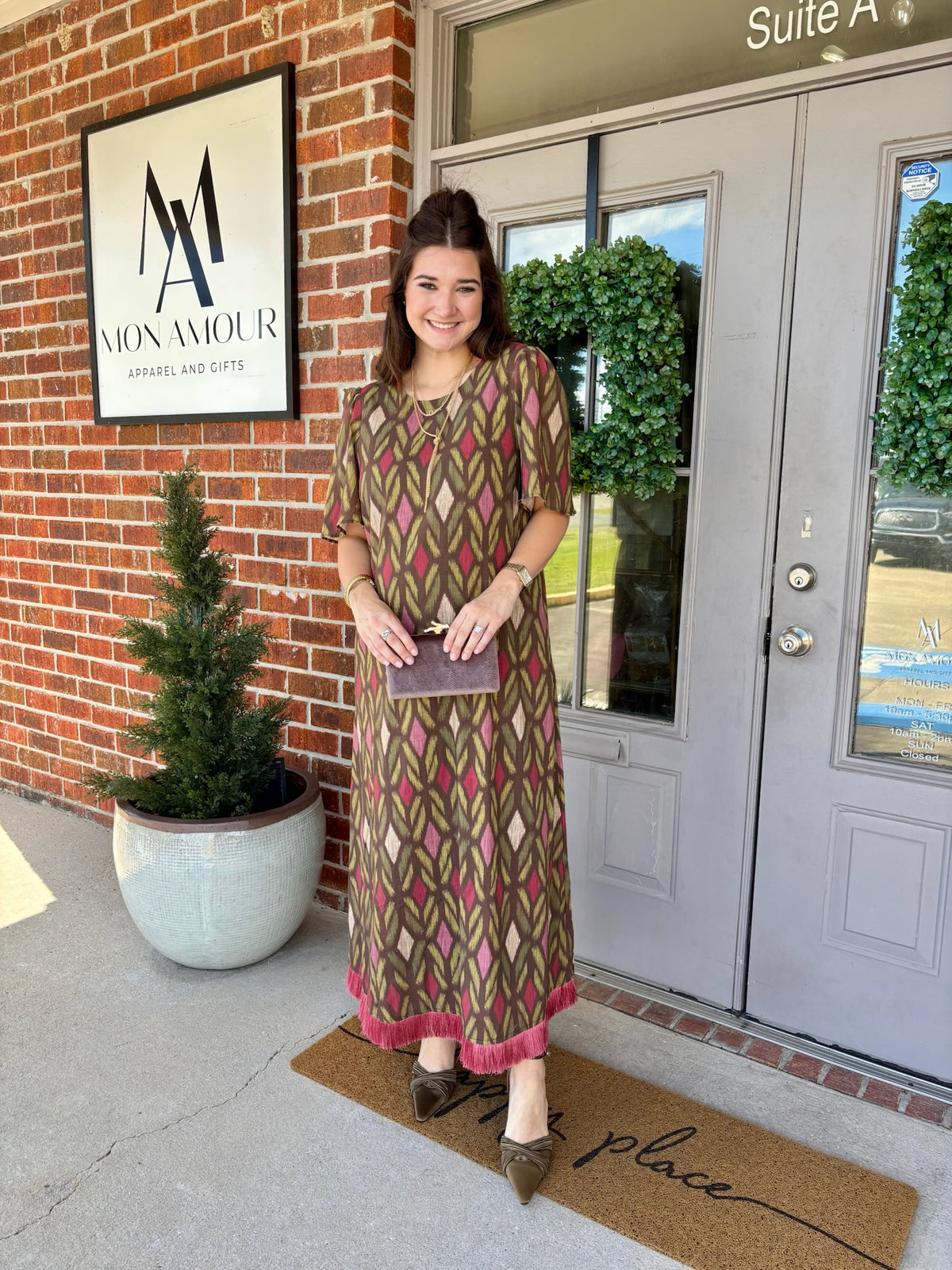 Georgia Geometric Fringe Maxi