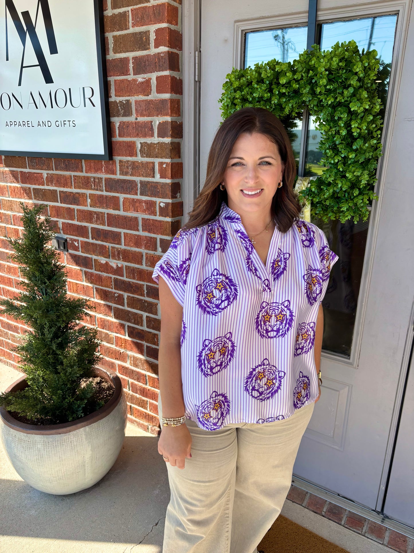 Purple Gaze Tiger Top