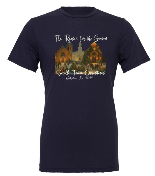 PREORDER: Small Town Christmas adult, unisex canvas T-shirt 100% Cotton