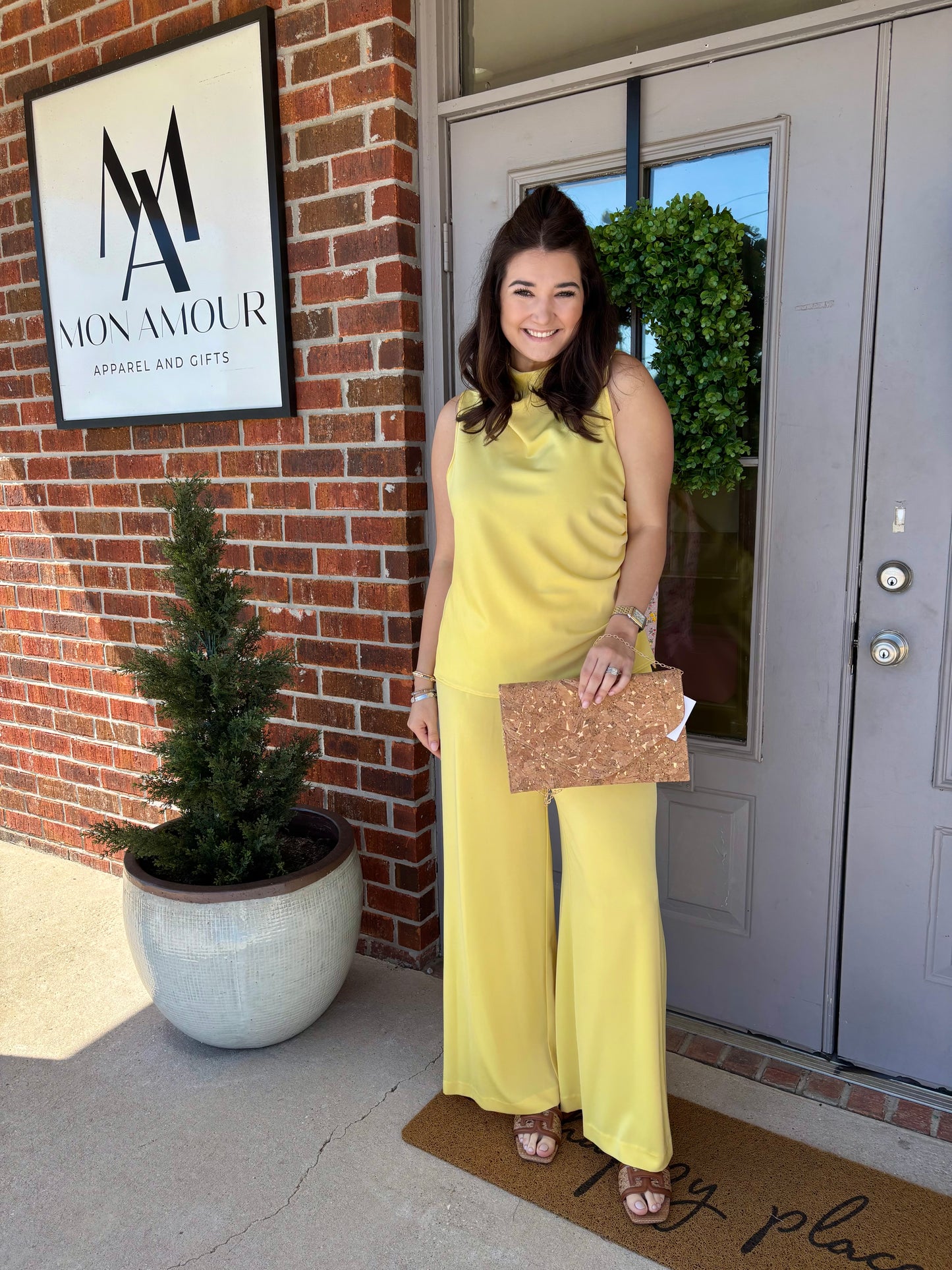 Veronica Belize Satin Sleeveless Top