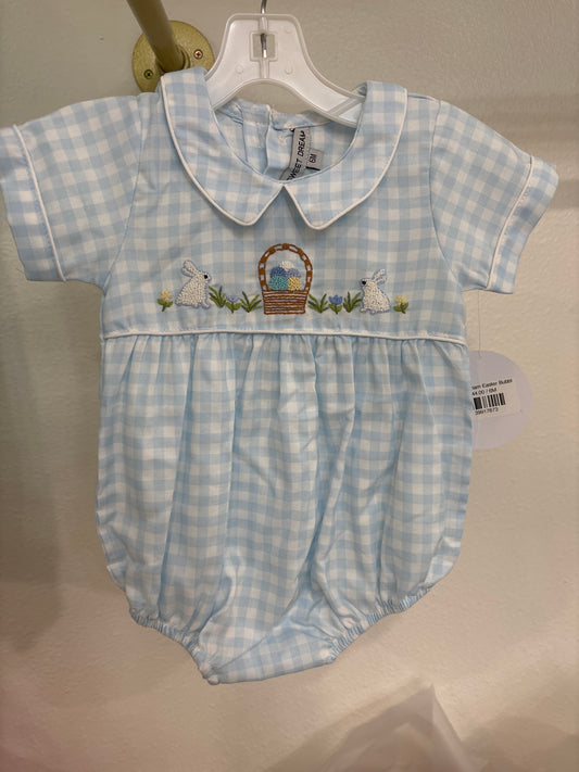 Blue Gingham Easter Bubble