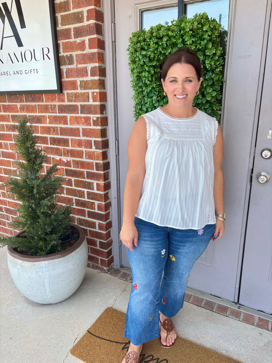 Eleonore Eyelet Top