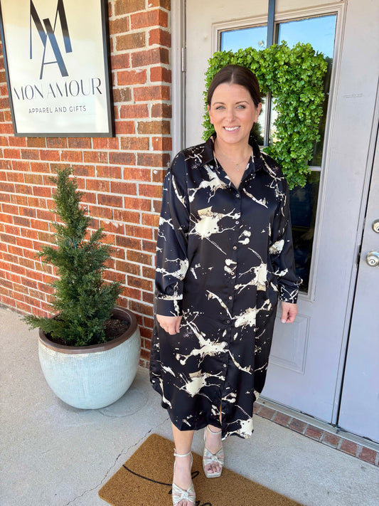 Watercolor Midi Dress