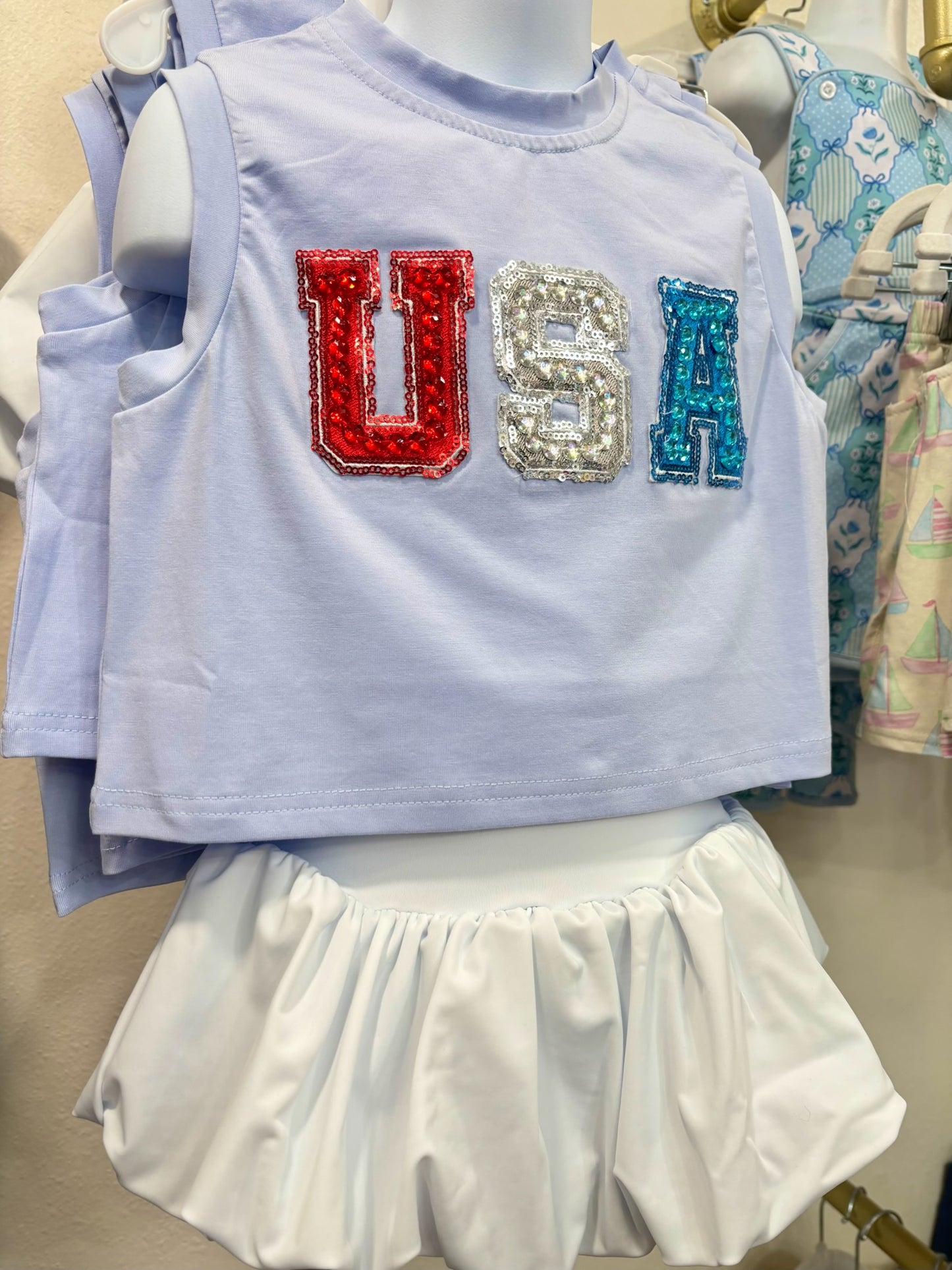 USA Sleeveless Patch Tee