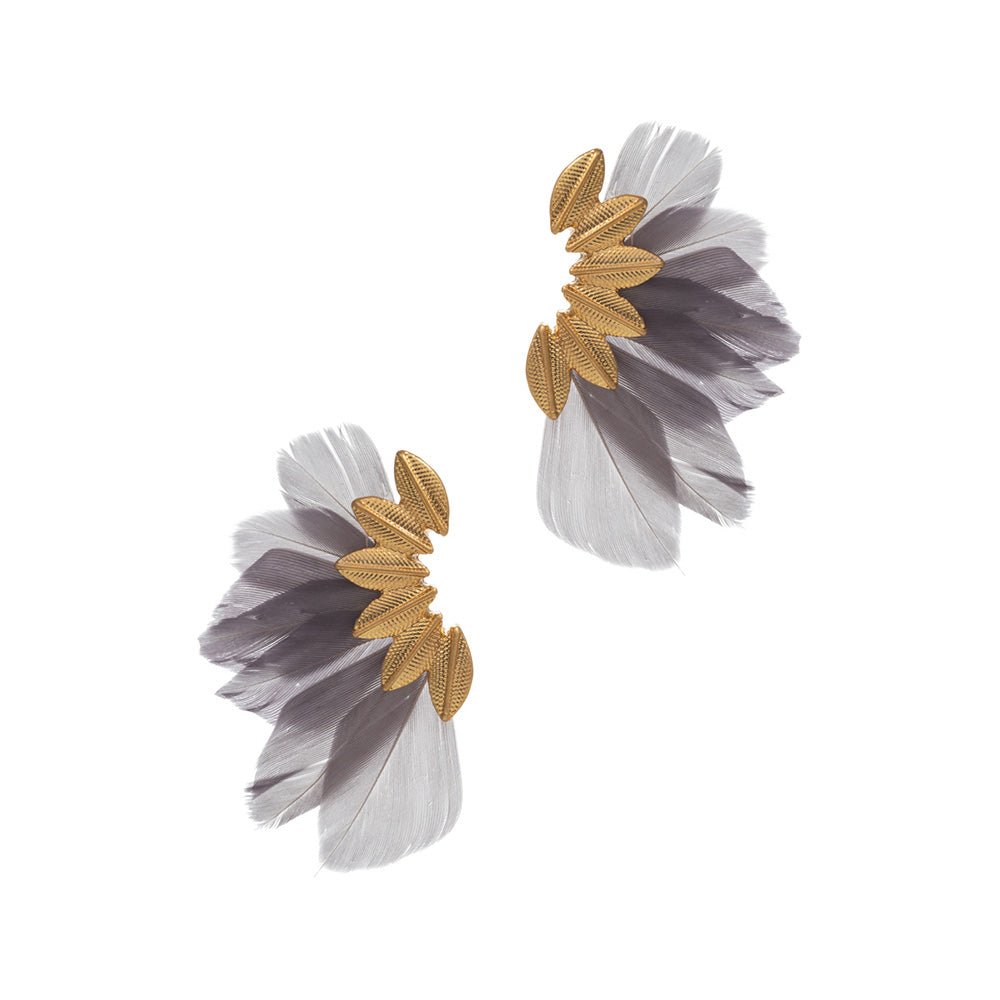 Feather Fan Earrings
