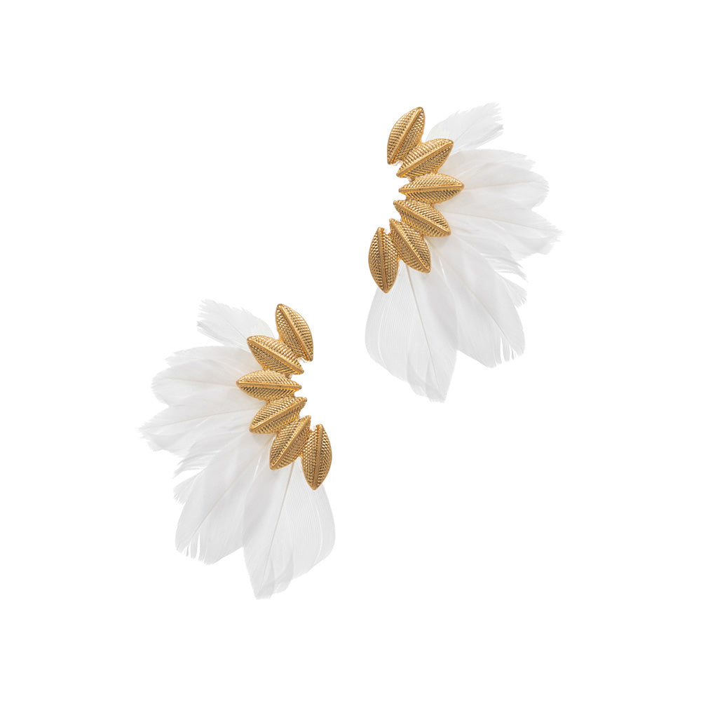 Feather Fan Earrings