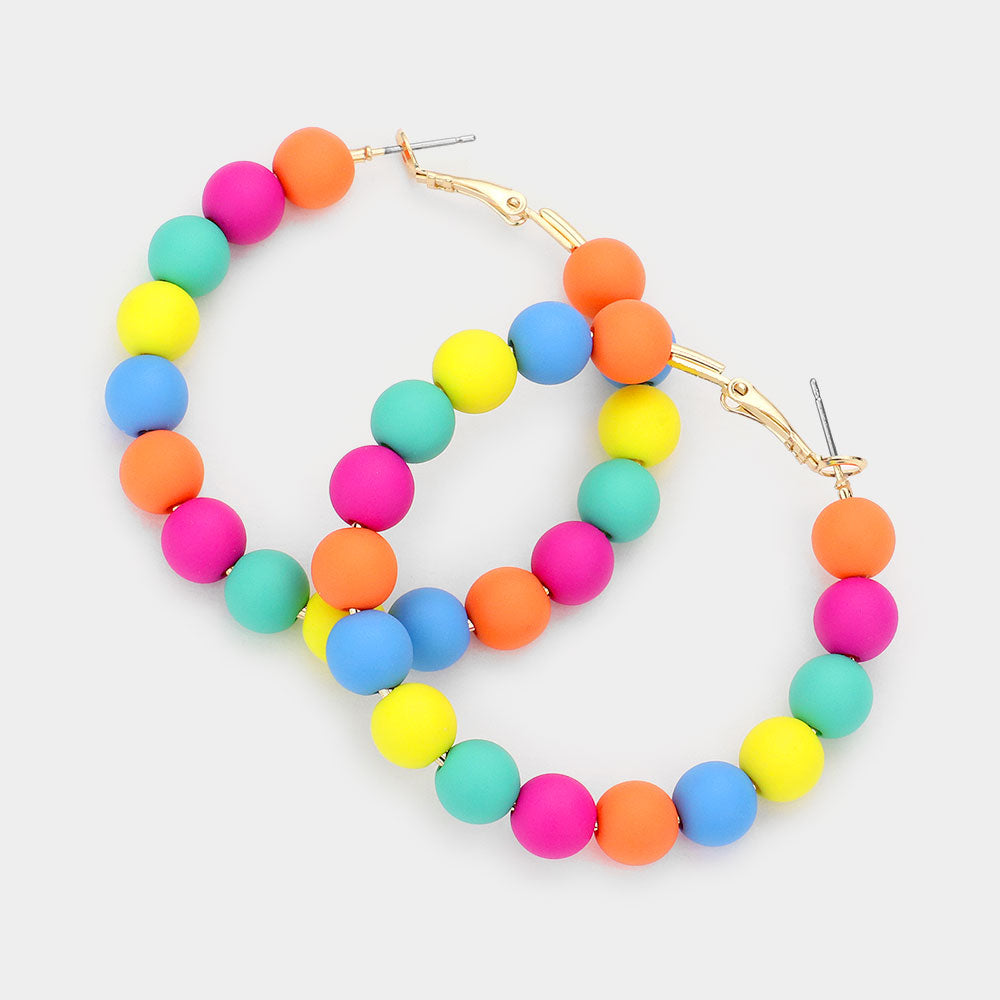 Colored Ball Cluster Hoop