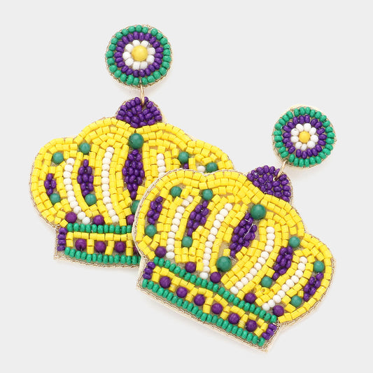 Queen of Mardi Gras Earring