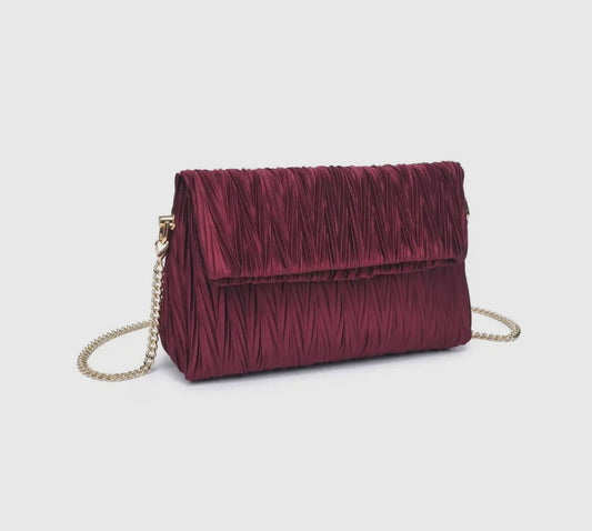 Annette Burgundy Clutch