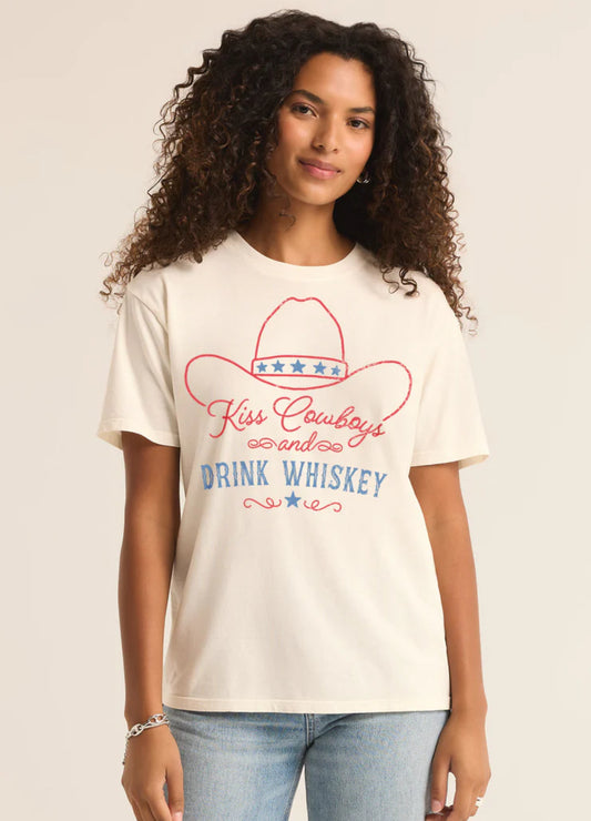 Kiss Cowboys Boyfriend Tee
