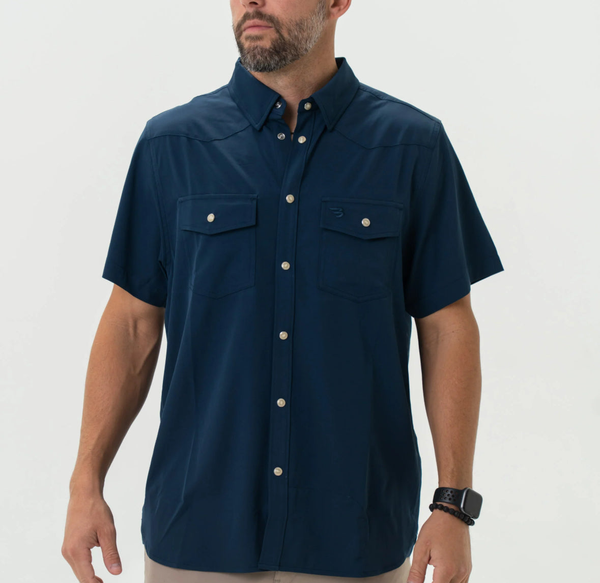 Performance Western Shirt in Navy