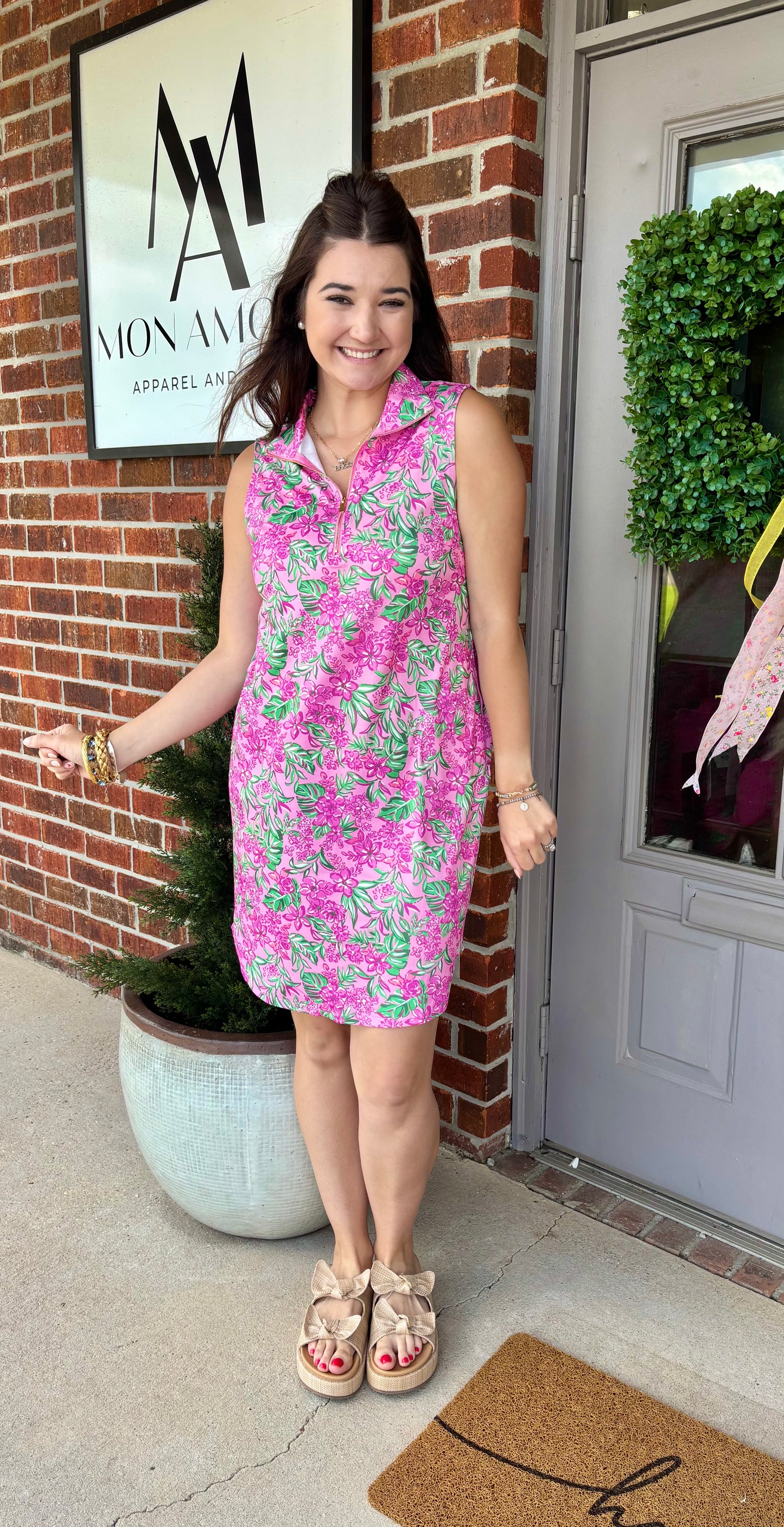The Pink Palms Club Dress