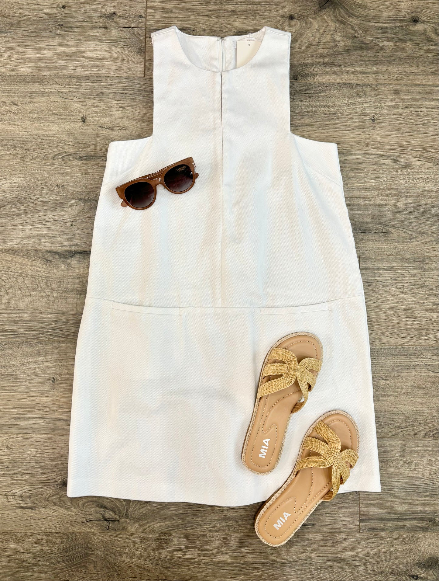 White Woven Grace Dress