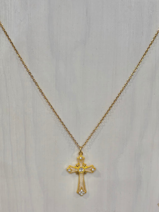 Pearl White Inlay Cross