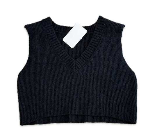 Cropped Sleeveless Sweater Vest