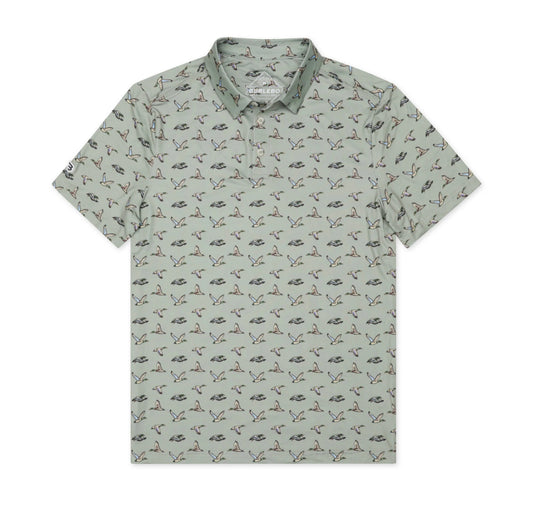 Performance Polo - Flying Ducks - Green