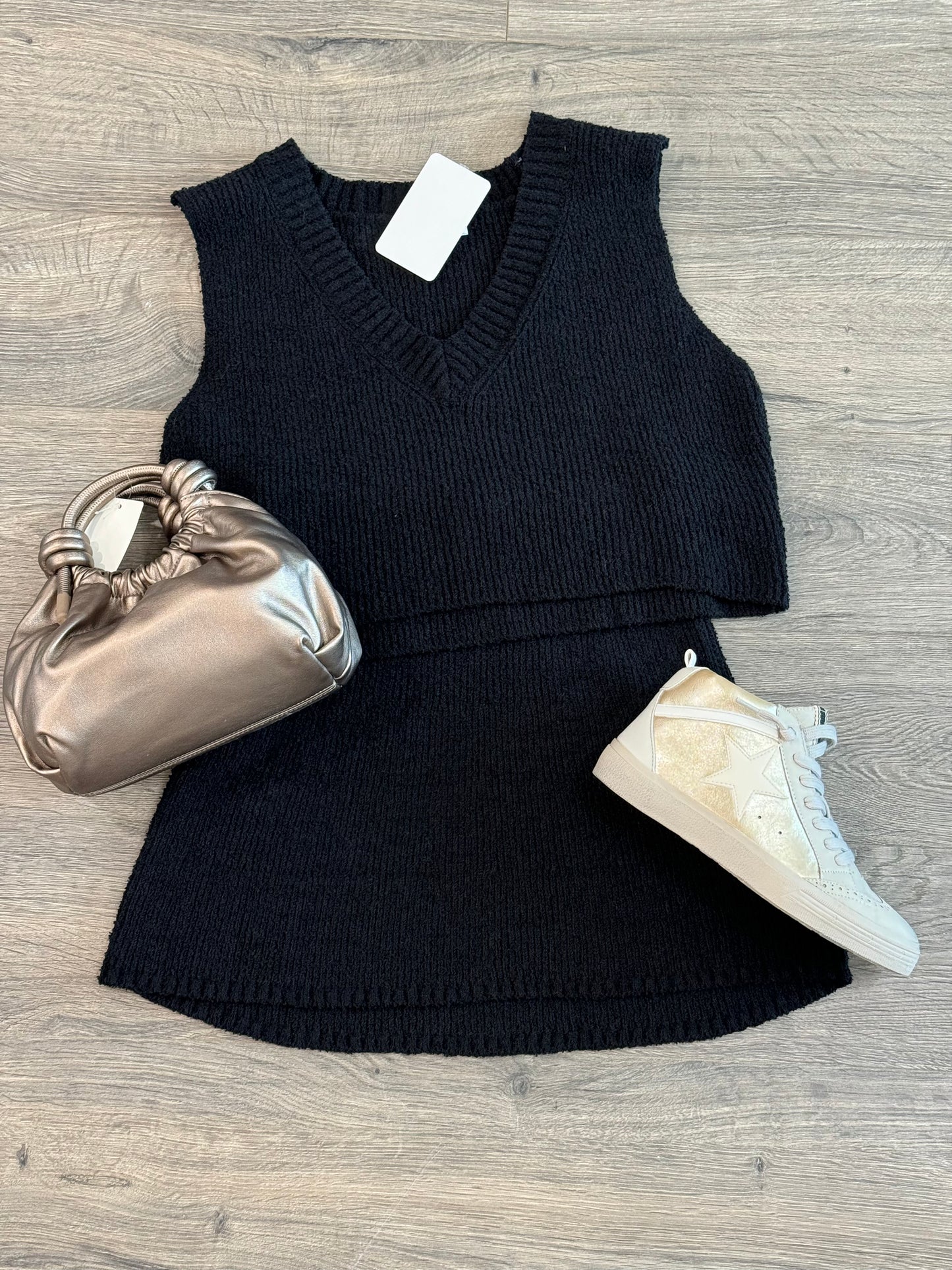 Cropped Sleeveless Sweater Vest