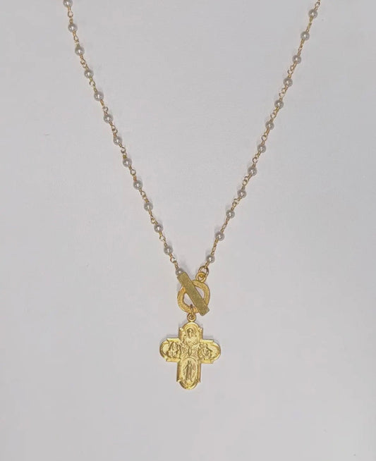 4-way Pearl Toggle Necklace