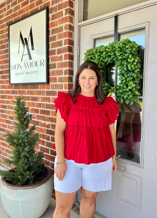 Rosalie Red Top