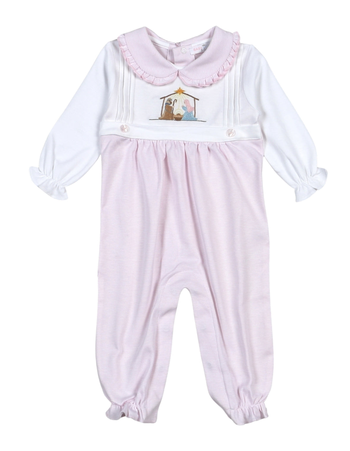 Pink Holy Night Hand Embroidered Romper