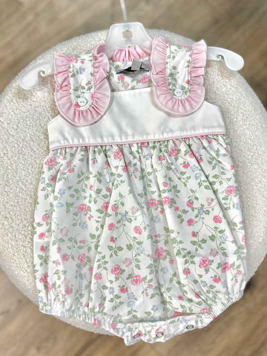 Ruffle Shoulder Floral Bubble