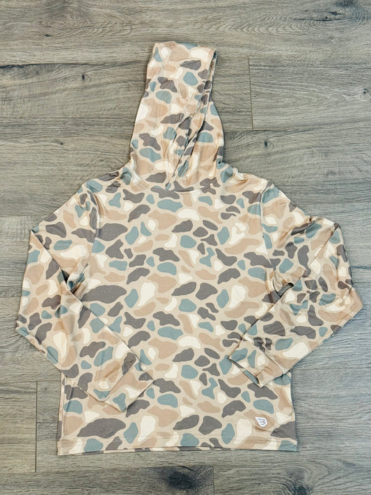 Youth Burlebo Performance Hoodie- Pintail Camo