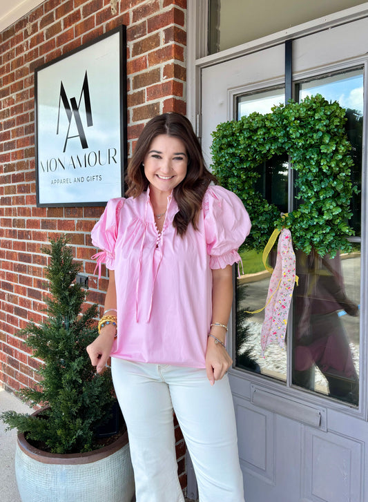 Blush & Bow Blouse